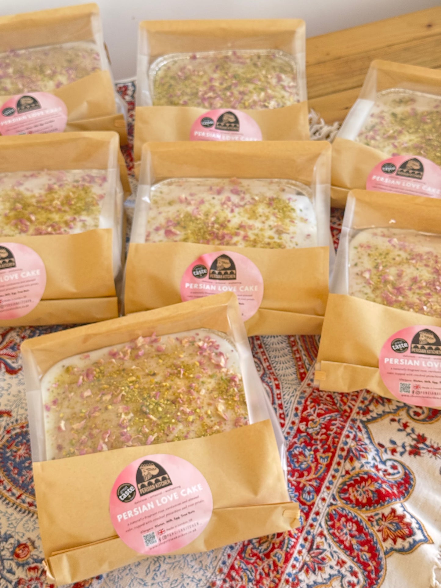 Persian Love Cake | Pistachio, Rose, Cardamom & Almond | Great Taste Award winning | London Homemade Luxury | PERSIAN KITCHEN
