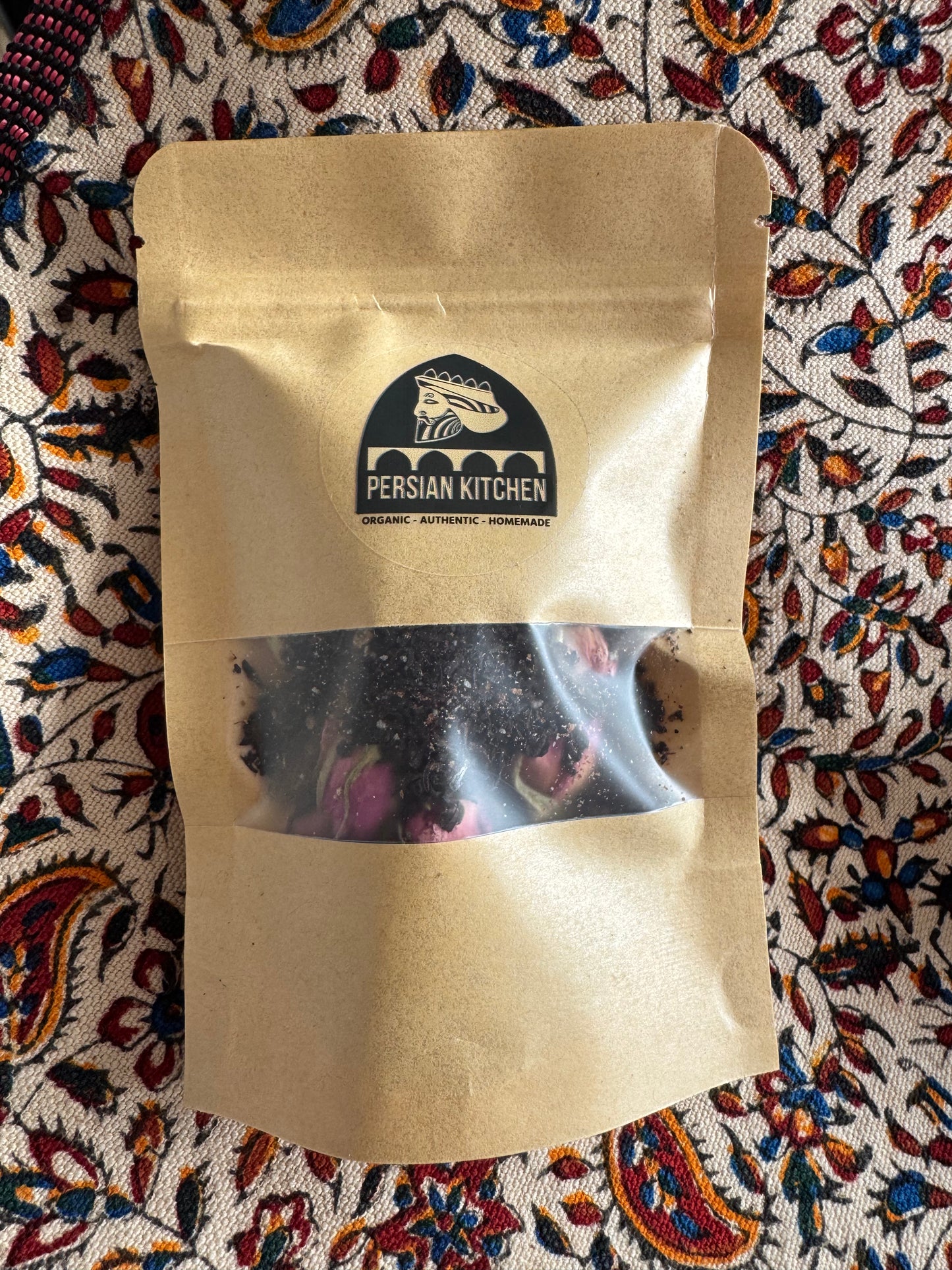 Persian Kitchen Signature & Exclusive Loose Leaf Tea Blend Pouch - Rose and Cardamom