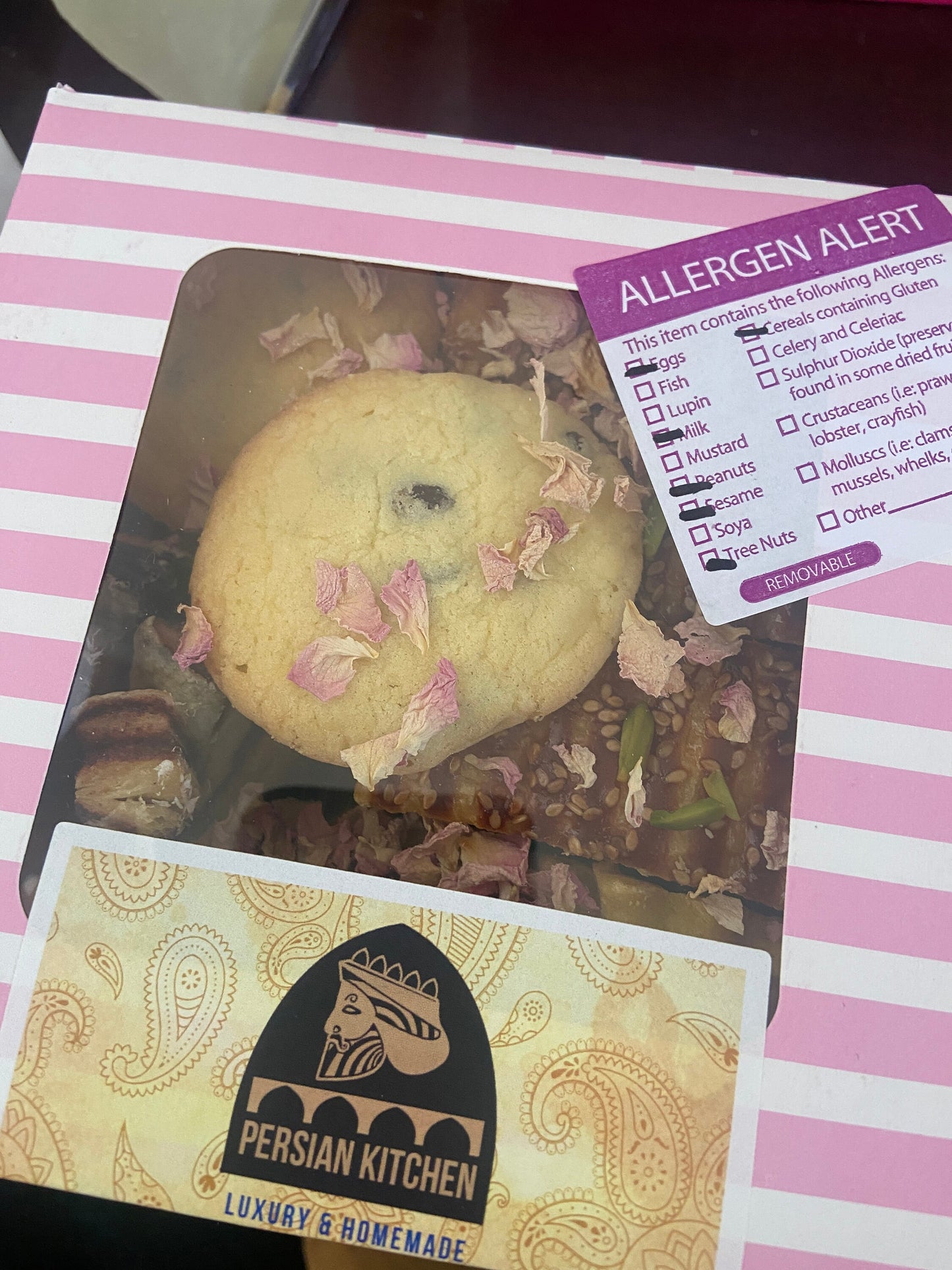 PERSIAN KITCHEN | Mixed Pastries with Saffron, Rose Petals, Pistachio and Honey, Made in London UK