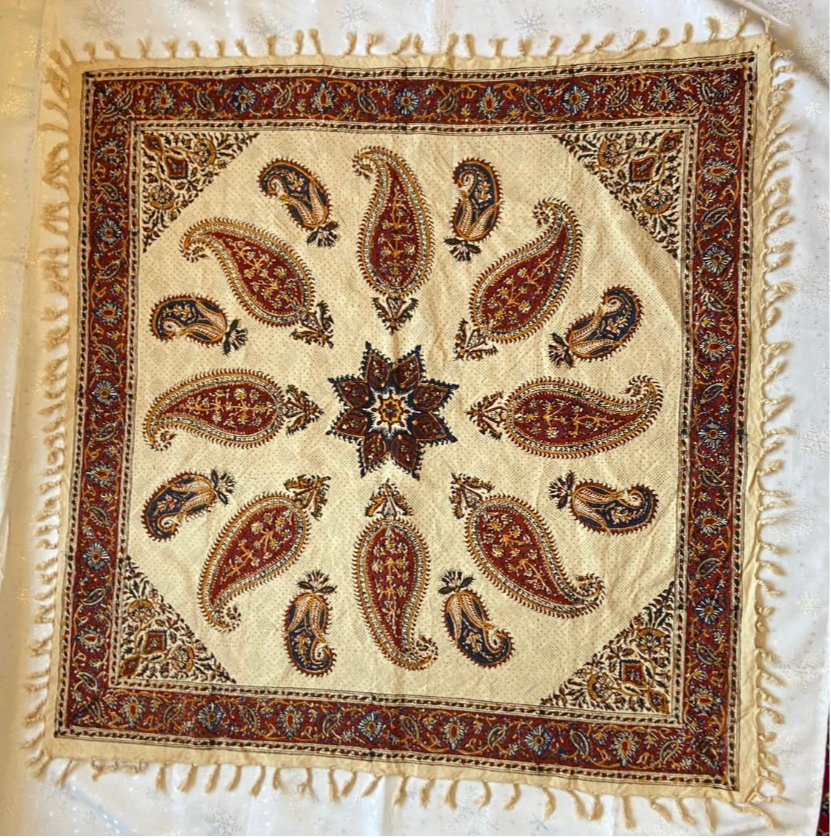 The Timeless Beauty of Ghalamkar: Iranian Tablecloths and the Art of Stamps & Dyes