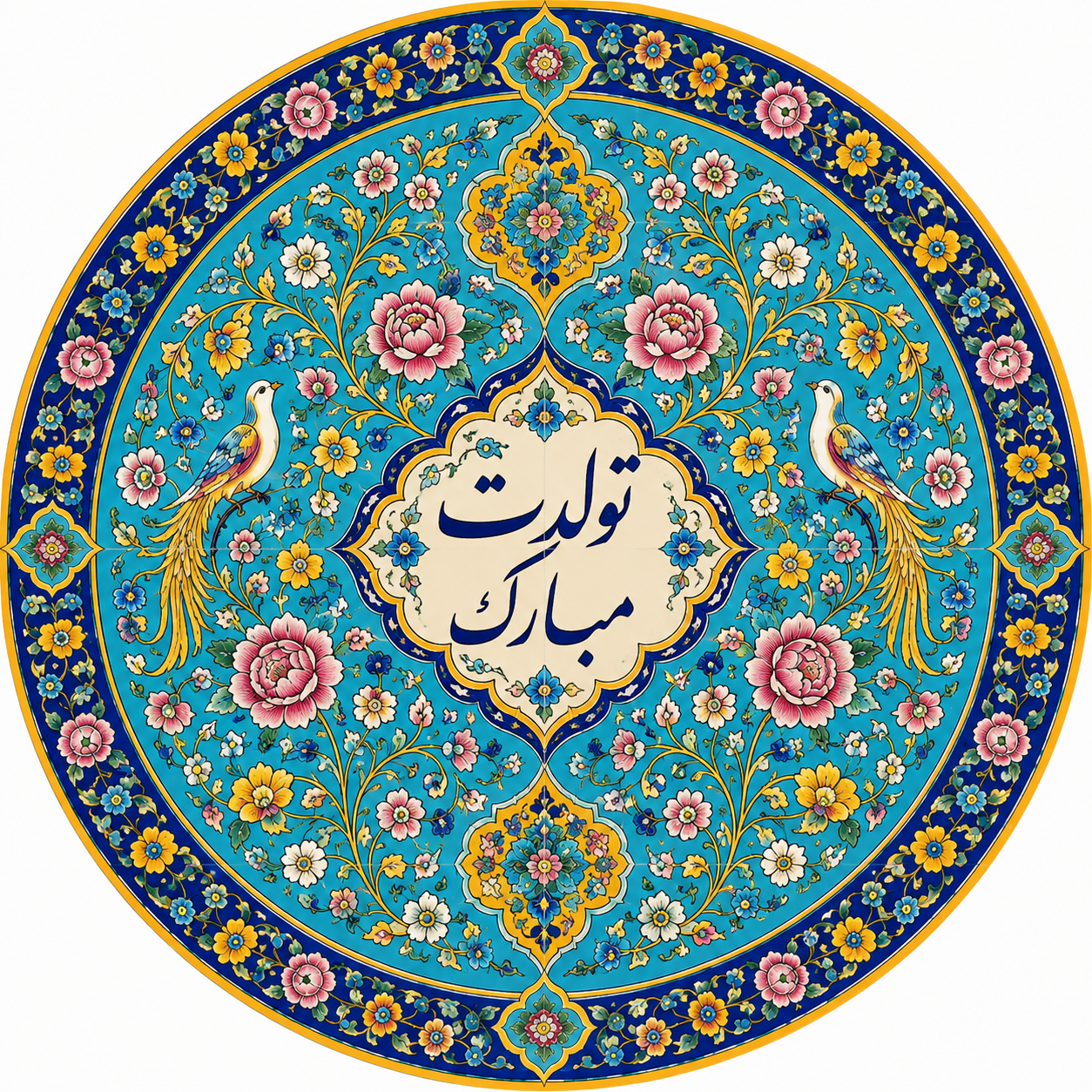 Persian Carpet Rug inspired edible Cake & Cupcake Toppers | Tavalodet Mobarak