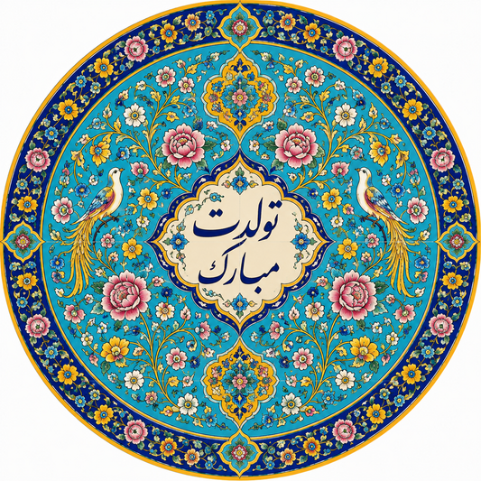 Persian Carpet Rug inspired edible Cake & Cupcake Toppers | Tavalodet Mobarak