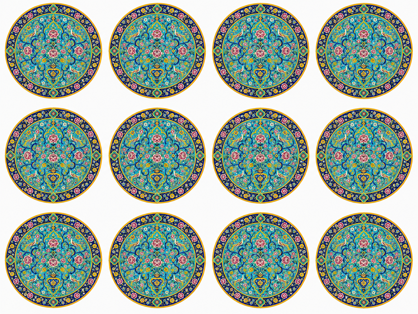 Persian Carpet Rug inspired edible Cake & Cupcake Toppers | Tavalodet Mobarak