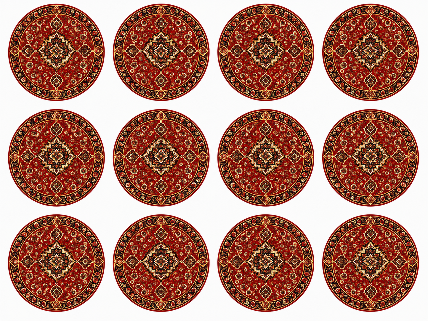 Persian Carpet Rug inspired edible Cake & Cupcake Toppers | Tavalodet Mobarak